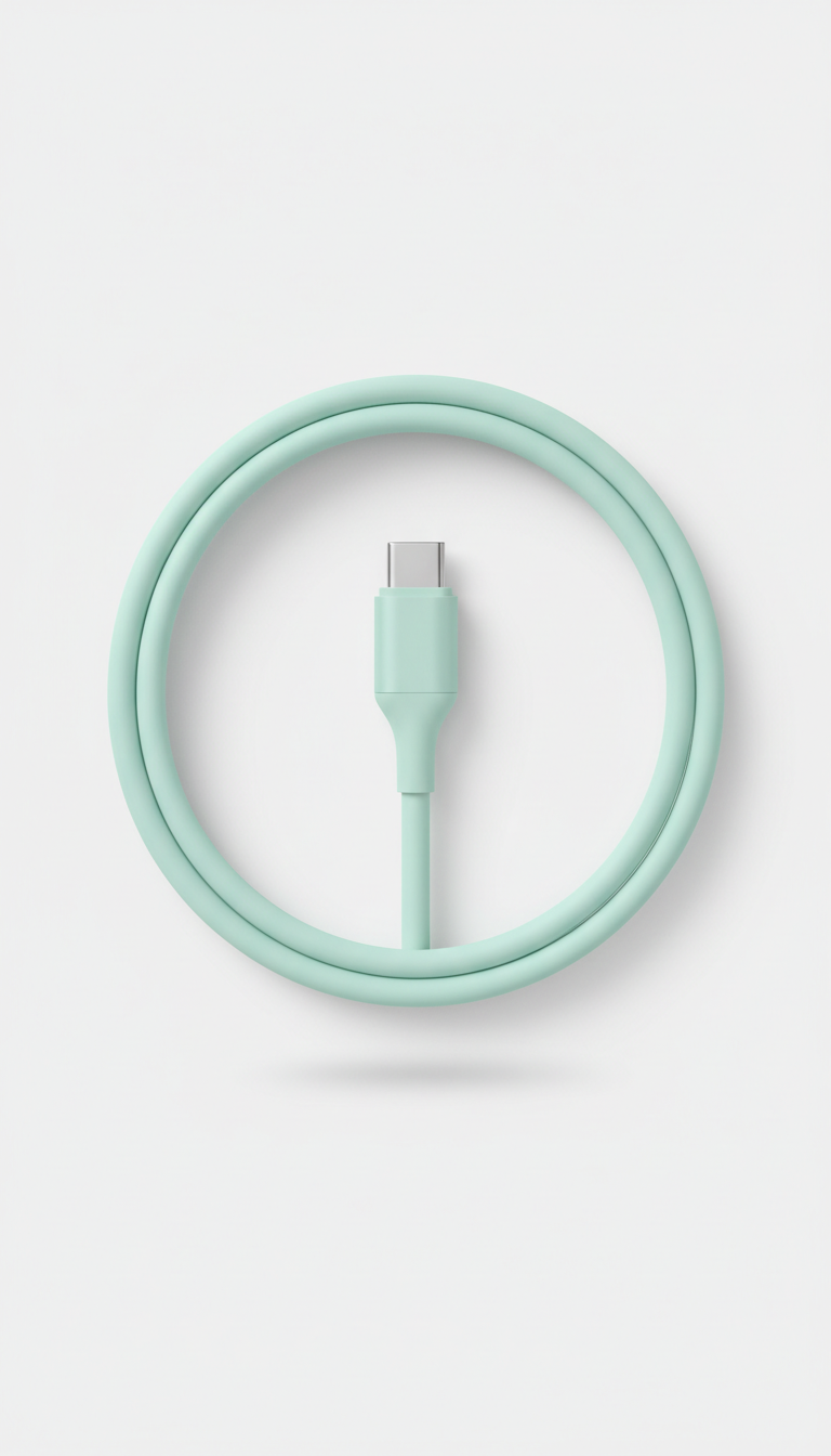 Matte Mint Mist USB-C Charging Cable
